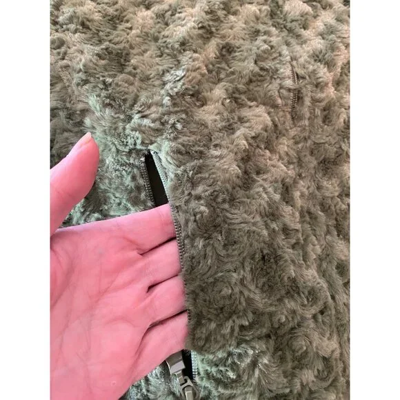 Alps Green Fleece Vest w/ Pockets Full Zip Medium - Picture 6 of 8